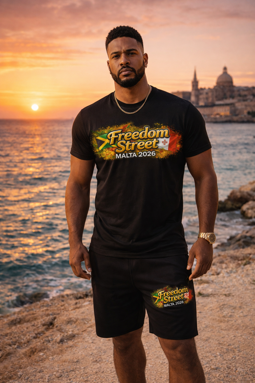 Freedom Street™ Men’s Short sleeve Festival T shirt – Malta 2026